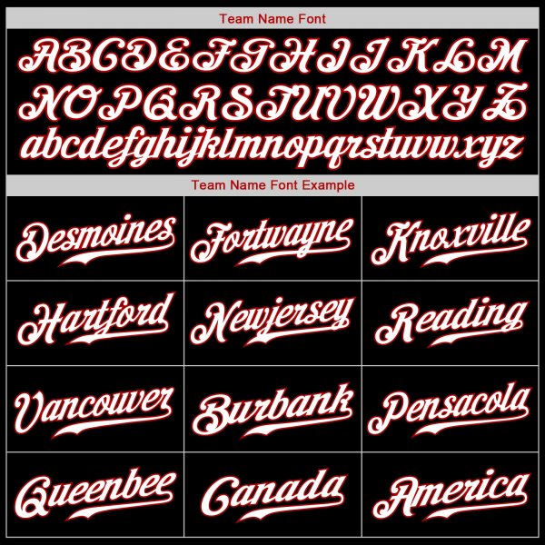 Women's Custom Black White-Red Authentic Baseball Jersey