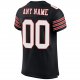 Kid's Custom Black White-Scarlet Mesh Authentic Football Jersey