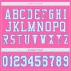 Kid's Custom Pink White-Powder Blue Mesh Authentic Football Jersey